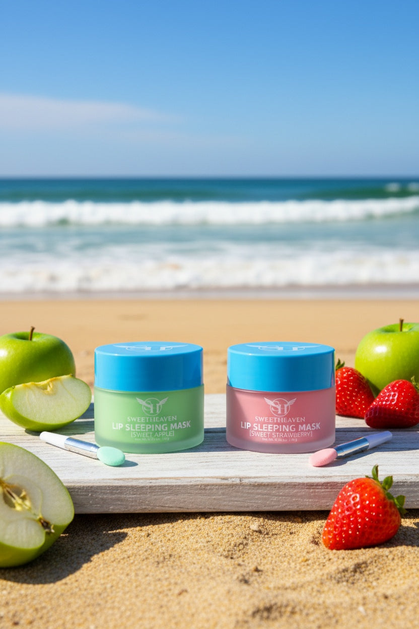 lip sleeping masks sweet strawberry and sweet apple set