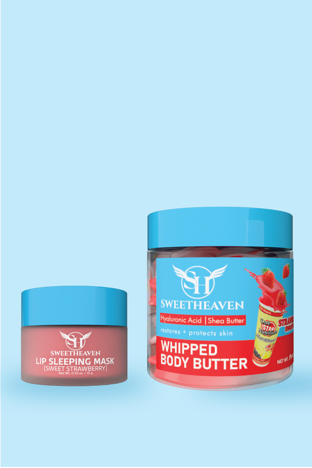 lip sleeping mask sweet strawberry and whipped body butter strawberry set