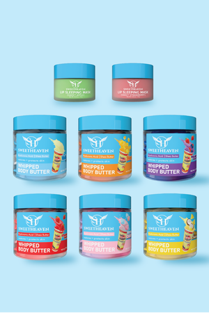 whipped body butter and lip sleeping mask complete set