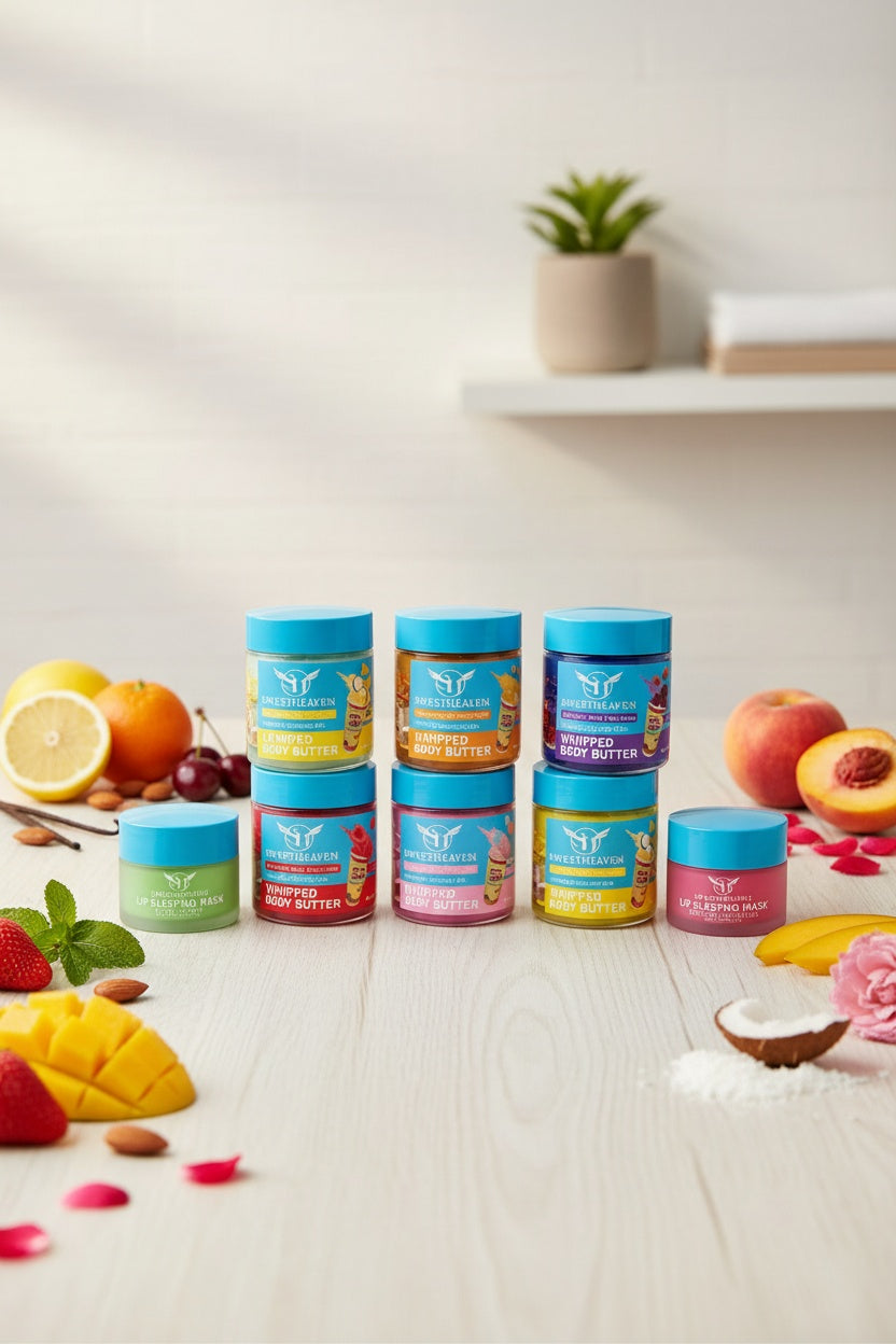 whipped body butter and lip sleeping mask complete set